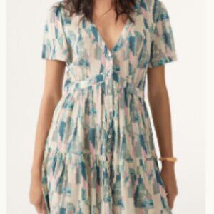 Ba&Sh Talita above the knee turquoise dress